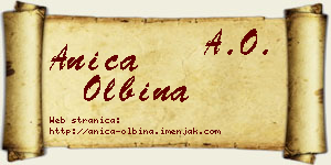 Anica Olbina vizit kartica